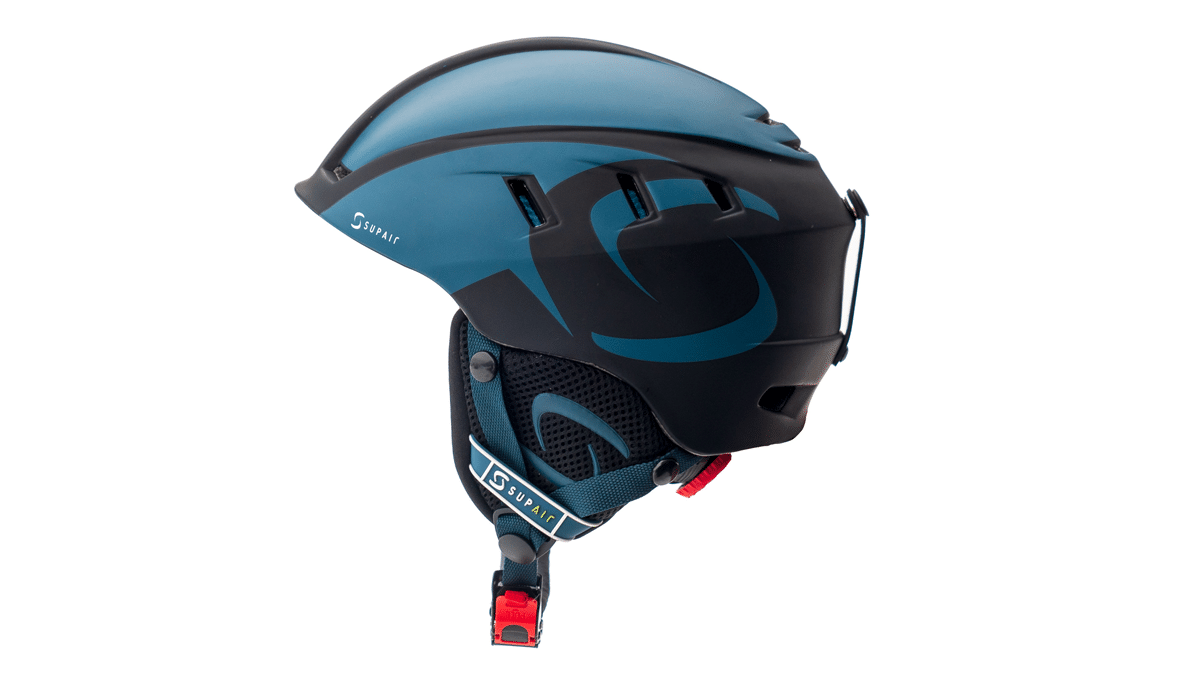 Supair Paragliding Helmet good for skiing easy Adjustable Small to Large BLACK 