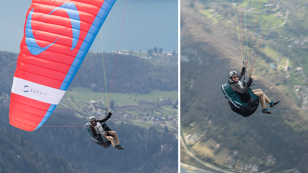 harness paraglider ALTIRANDO LITE flight
