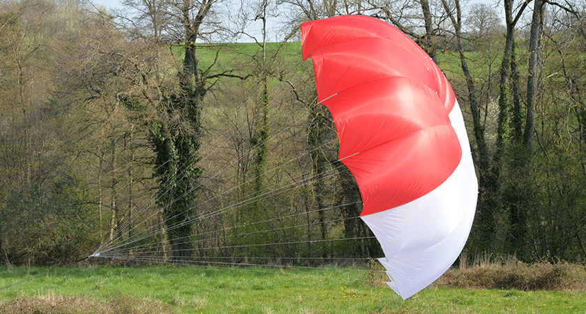 SHINE parachute inflating