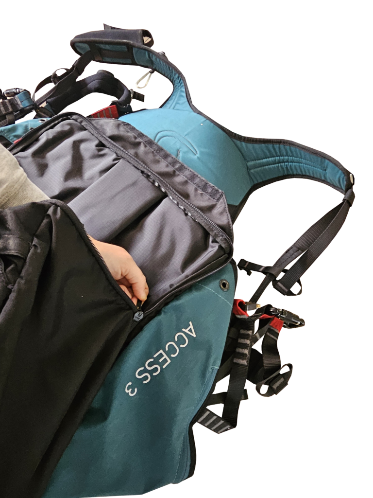 Photo of the interchangeable protective cover for the harness ACCESS3 school