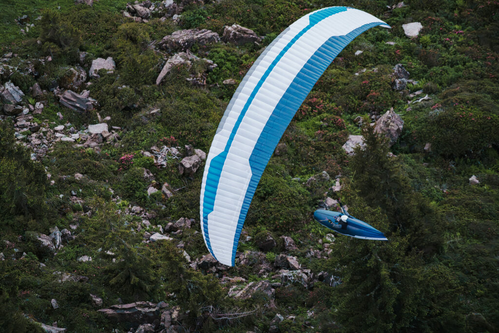 Leichter und leistungsstarker Schirm Supair WILD2 in Flug