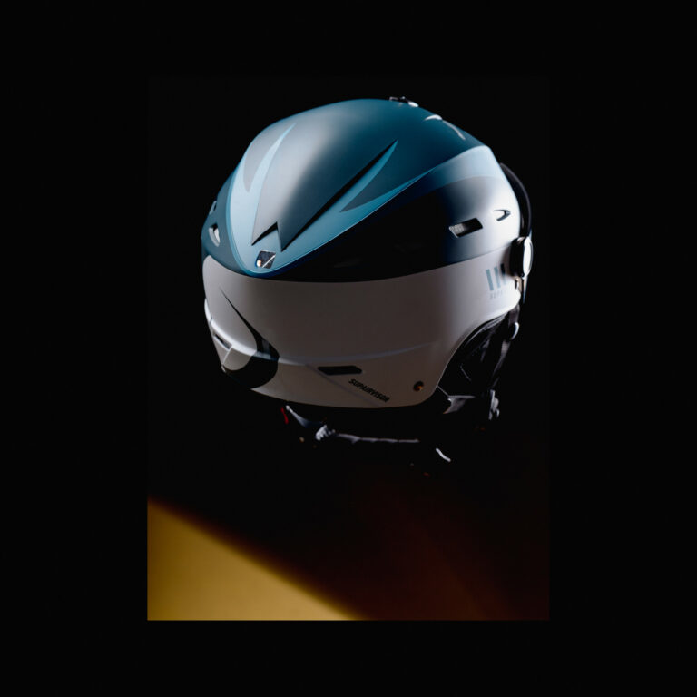 Casque SUPAIRVISOR Supair de face, visière couvrant le visage