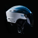 Casque de parapente SUPAIRVISOR Supair de profil, visière baissée